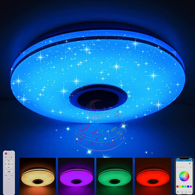 🎶💡 Intelligente LED-Musik-Deckenleuchte 🔊 Bluetooth-Lautsprecher