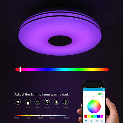 🎶💡 Intelligente LED-Musik-Deckenleuchte 🔊 Bluetooth-Lautsprecher