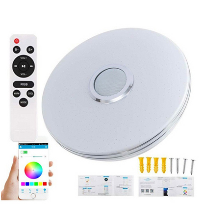 🎶💡 Intelligente LED-Musik-Deckenleuchte 🔊 Bluetooth-Lautsprecher