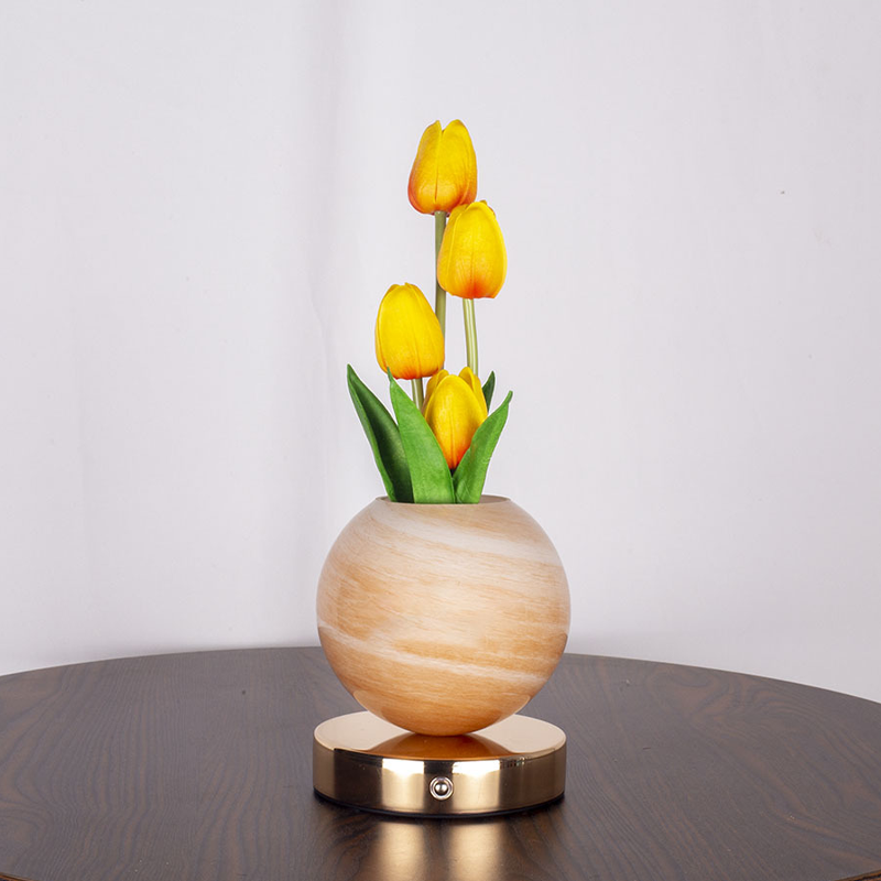 🌷💡🌸 Elegante Tulpenstrauß-Nachtlampe – Romantische Blumenlampe, Schlafzimmer Deko Nachtlicht