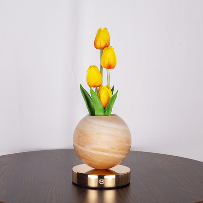 🌷💡🌸 Elegante Tulpenstrauß-Nachtlampe – Romantische Blumenlampe, Schlafzimmer Deko Nachtlicht