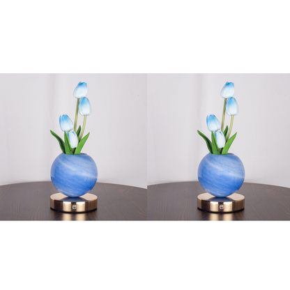 🌷💡🌸 Elegante Tulpenstrauß-Nachtlampe – Romantische Blumenlampe, Schlafzimmer Deko Nachtlicht