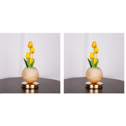 🌷💡🌸 Elegante Tulpenstrauß-Nachtlampe – Romantische Blumenlampe, Schlafzimmer Deko Nachtlicht