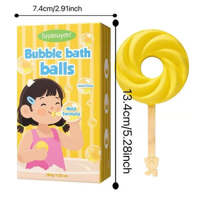 🍭 Wiederverwendbare Lutscher-Badebombe – bunter Schaum & süßer Duft – ideal für Kinder, Entspannung & als kleines Geschenk