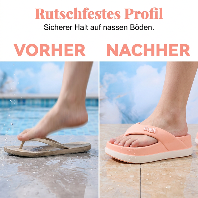 🔥2026 Neuheit Bestseller☁️ Wolkenweiche Plateau Flip-Flops für Damen🔥