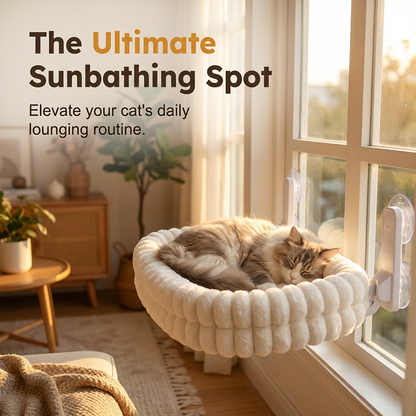 🐱 50% RABATT! Katzennetz-Hängematte – Saugnäpfe, Plüsch & doppelseitig ✨