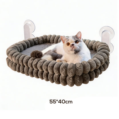 🐱 50% RABATT! Katzennetz-Hängematte – Saugnäpfe, Plüsch & doppelseitig ✨