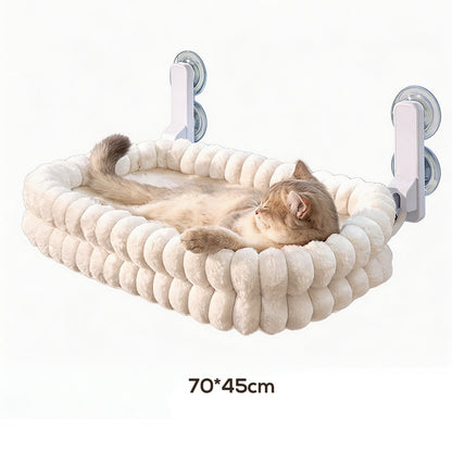 🐱 50% RABATT! Katzennetz-Hängematte – Saugnäpfe, Plüsch & doppelseitig ✨