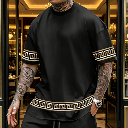 🌞 Sommerneuheiten – Jetzt bis zu 50% sparen! 💰Hip-Hop-Freizeit-Set für Herren – bedruckt, luftig & lässig