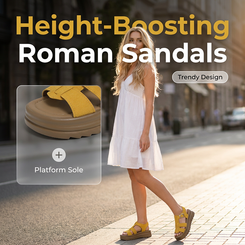 🏖️Neu eingetroffen – 50 % Rabatt!🌊Römersandalen mit Plateau für Damen