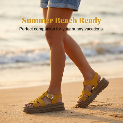 🏖️Neu eingetroffen – 50 % Rabatt!🌊Römersandalen mit Plateau für Damen