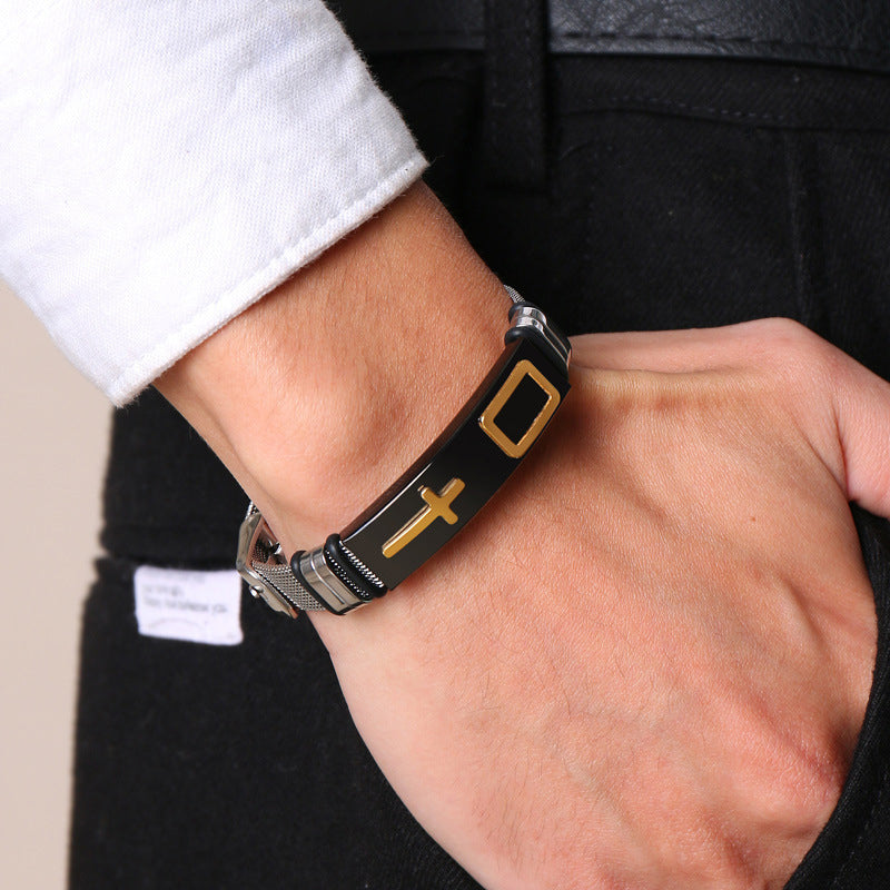🎁1 Kaufen 1 Gratis! ✝️Herren Edelstahl Kreuz Armband