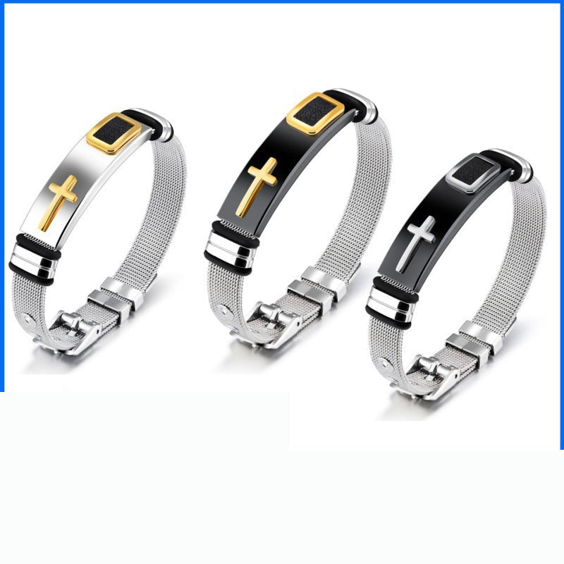 🎁1 Kaufen 1 Gratis! ✝️Herren Edelstahl Kreuz Armband