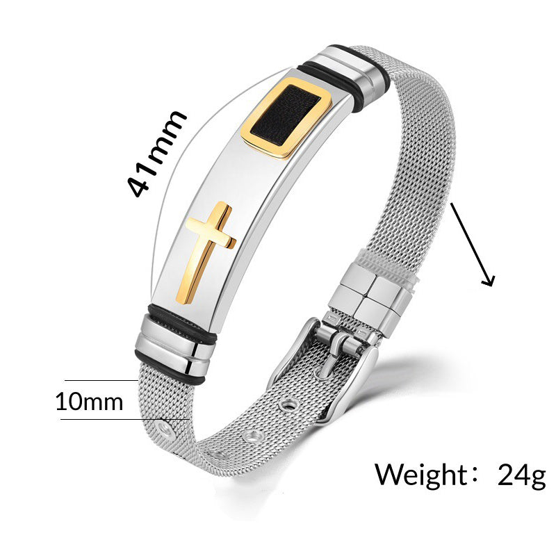 🎁1 Kaufen 1 Gratis! ✝️Herren Edelstahl Kreuz Armband