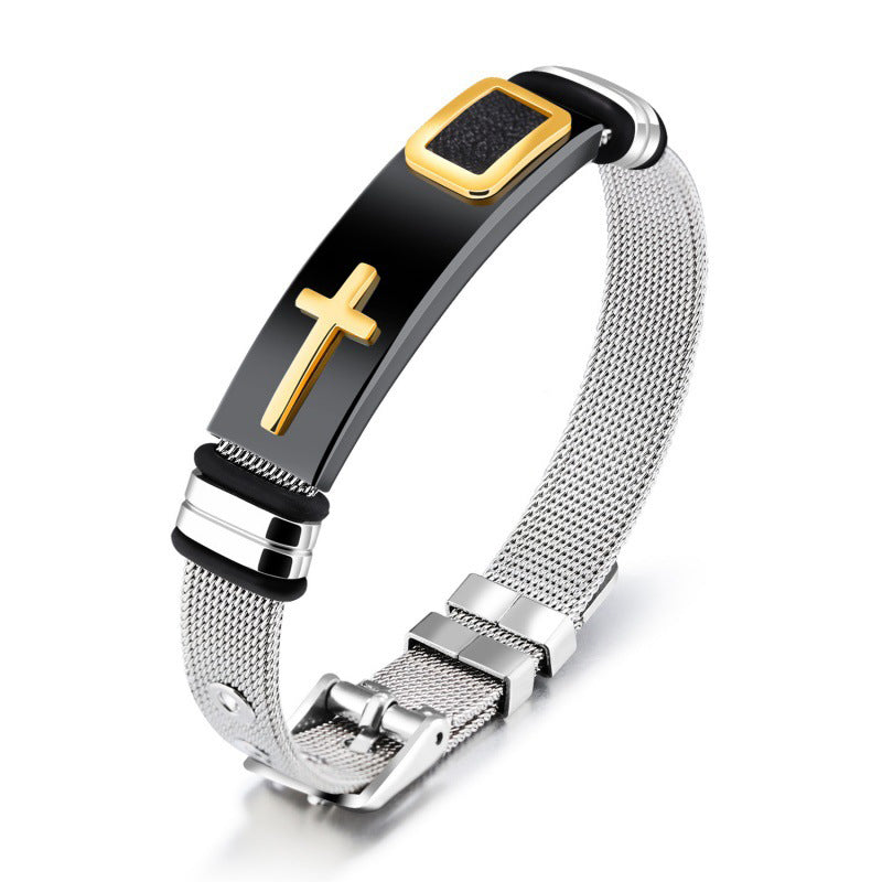 🎁1 Kaufen 1 Gratis! ✝️Herren Edelstahl Kreuz Armband