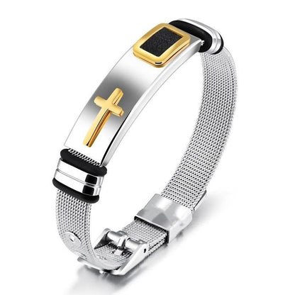 🎁1 Kaufen 1 Gratis! ✝️Herren Edelstahl Kreuz Armband