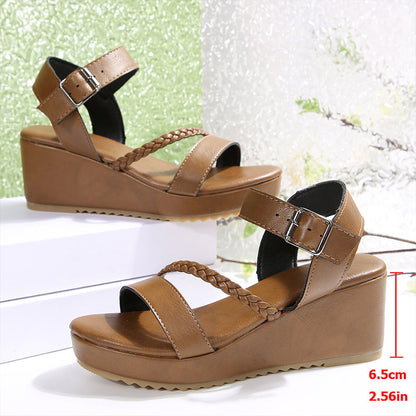 📢📢Letzter Tag – 50% RABATT!! ⏰ Damen Geflochtene Riemen Keilsandalen