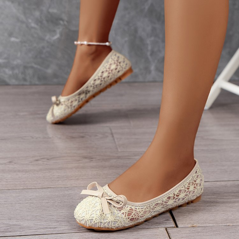 ✨🆕2026 Neuheit🔥 Elegante Ballerinas für Damen aus Spitze mit Schleife 🥿🎀