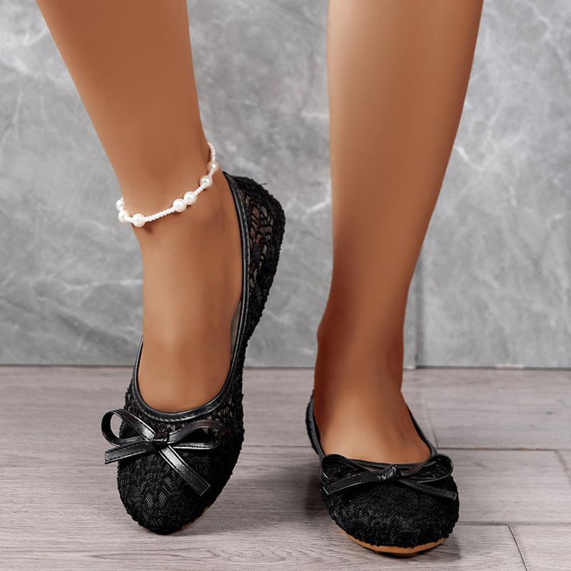✨🆕2026 Neuheit🔥 Elegante Ballerinas für Damen aus Spitze mit Schleife 🥿🎀