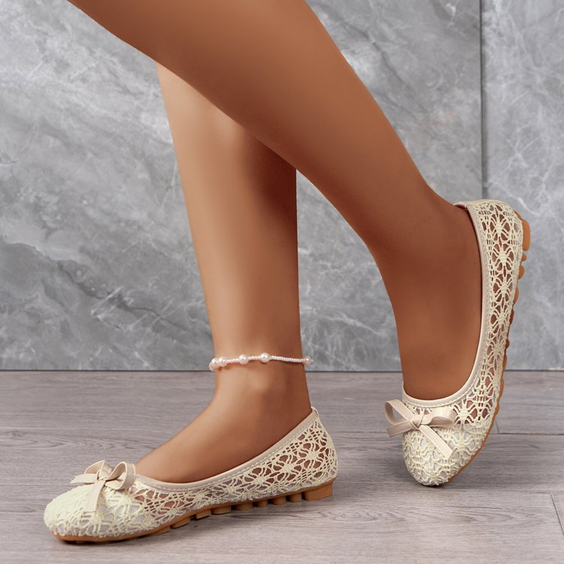 ✨🆕2026 Neuheit🔥 Elegante Ballerinas für Damen aus Spitze mit Schleife 🥿🎀