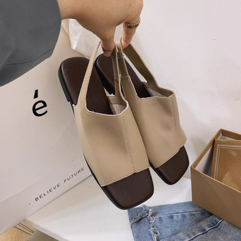 ✨2026 Neu Damen Retro-Slingback-Sandalen 🥿 eckige Zehenpartie Komfort Freizeitsandalen