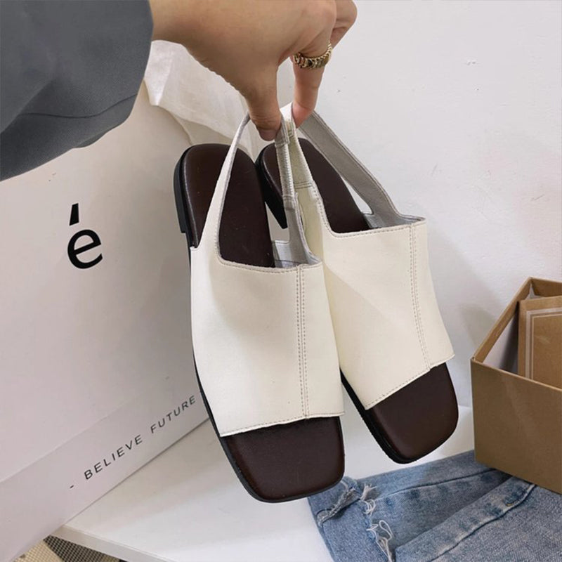 ✨2026 Neu Damen Retro-Slingback-Sandalen 🥿 eckige Zehenpartie Komfort Freizeitsandalen