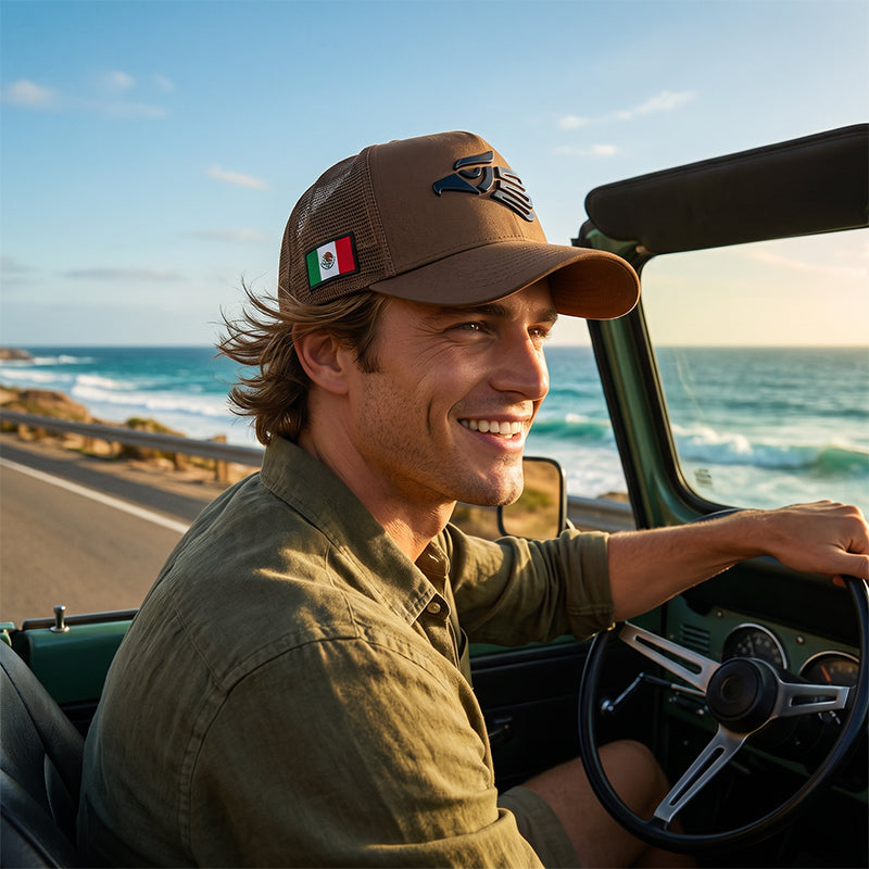🧢 Unisex-Baseballkappe mit „Mexican Eagle“-Logo – Klassischer Look, verstellbare Passform & perfekt für den Alltag ⚡