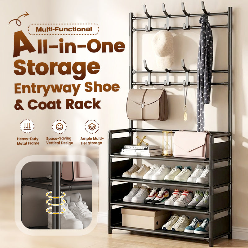 ✨ Garderobenbank mit Schuhregal – 3-in-1, platzsparend, stabil 🏠
