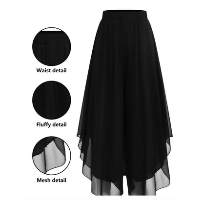 👖✨ Damen Chiffon-Hose mit weitem Bein – 50% RABATT! Asymmetrisch & elegant – Perfekt für Alltag & Urlaub 🌿
