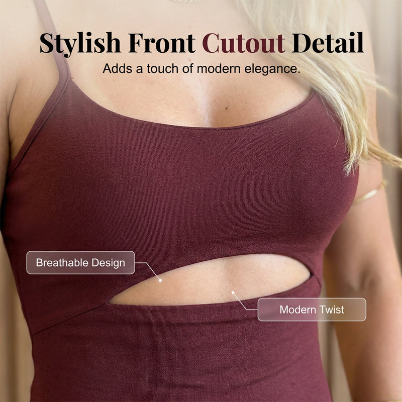 🖤Ärmelloser Jumpsuit✨Cut-out Design｜Weites Bein｜Rückseite zum Binden