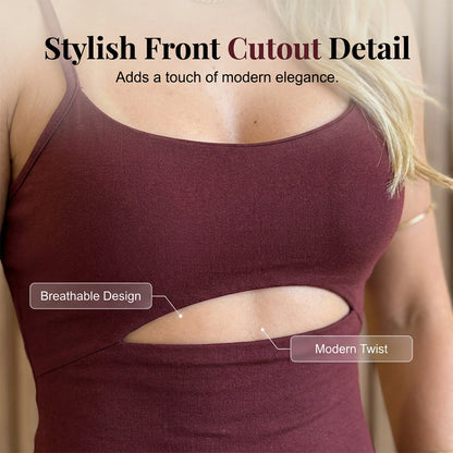 🖤Ärmelloser Jumpsuit✨Cut-out Design｜Weites Bein｜Rückseite zum Binden