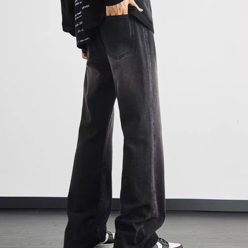 👖 Herrenjeans mit weitem Bein & Vintage-Waschung – Lässig, bequem & zeitlos!