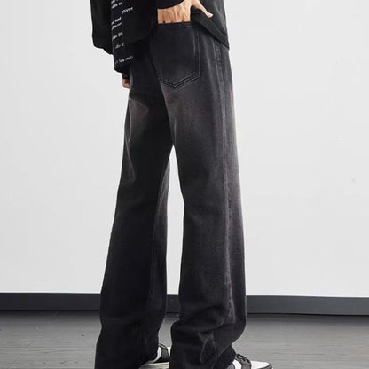 👖 Herrenjeans mit weitem Bein & Vintage-Waschung – Lässig, bequem & zeitlos!