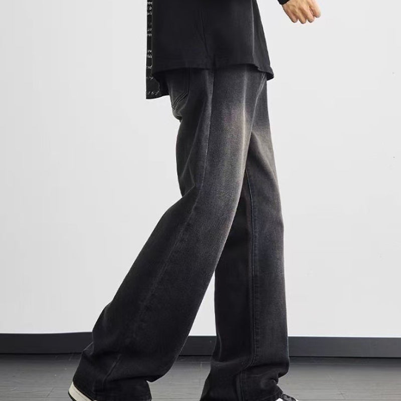 👖 Herrenjeans mit weitem Bein & Vintage-Waschung – Lässig, bequem & zeitlos!