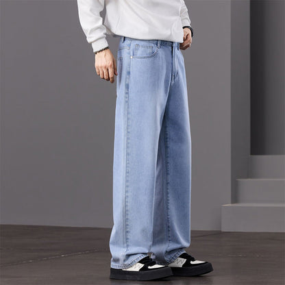 👖 Herrenjeans mit weitem Bein & Vintage-Waschung – Lässig, bequem & zeitlos!