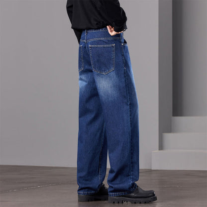👖 Herrenjeans mit weitem Bein & Vintage-Waschung – Lässig, bequem & zeitlos!