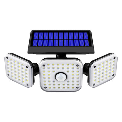 ☀️Solar Bewegungsmelderleuchte✨Mehrere Leuchtenköpfe Außenlampe