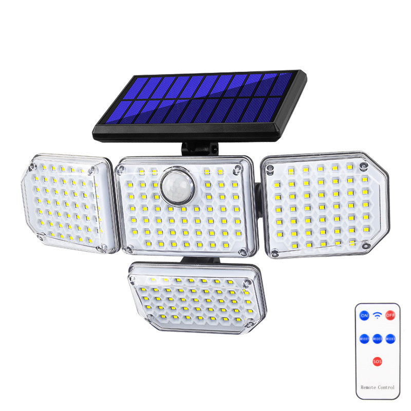 ☀️Solar Bewegungsmelderleuchte✨Mehrere Leuchtenköpfe Außenlampe