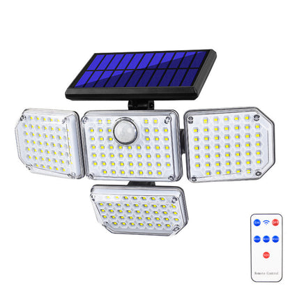 ☀️Solar Bewegungsmelderleuchte✨Mehrere Leuchtenköpfe Außenlampe