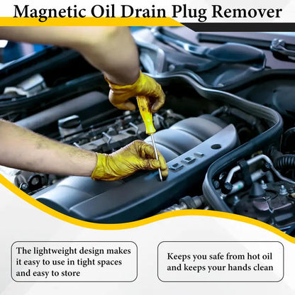 🚗🧲🔩🛠️Magnetisches Werkzeug zum Entfernen der Ölablassschraube – Magnet Haltert Ölschraube, Kein Tropföl bei Ölwechsel