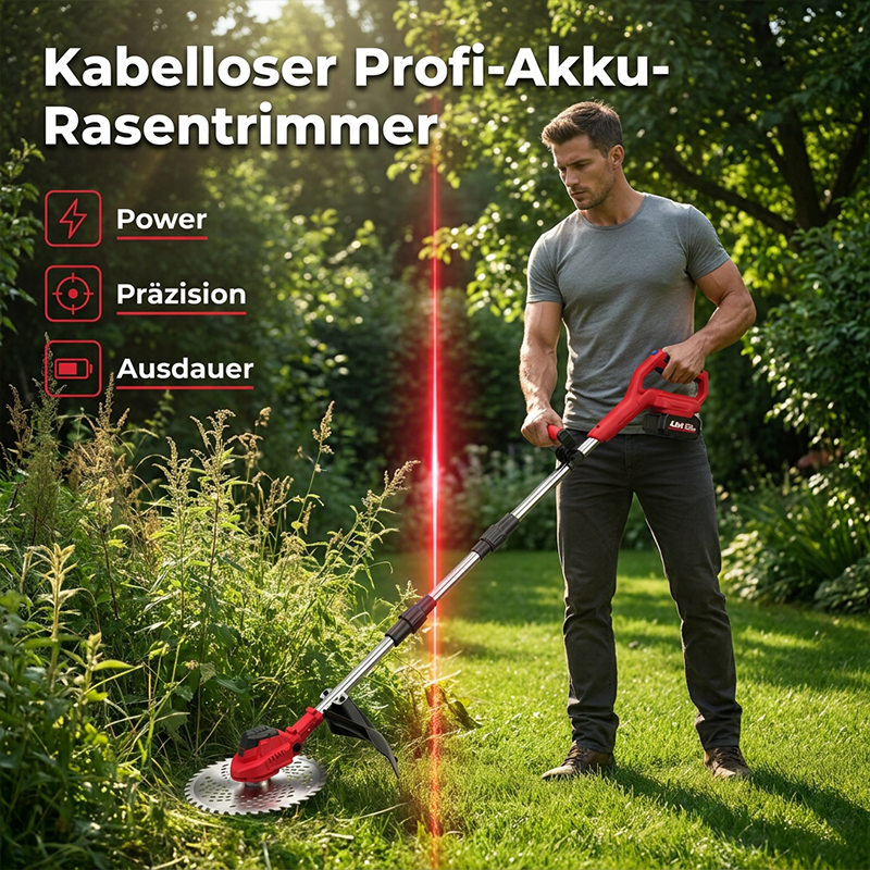 🔥Nur 50% Rabatt⚡Kabelloser elektrischer Rasentrimmer mit bürstenlosem Motor🌿