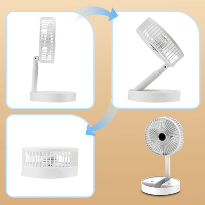 ⏰ 50 % RABATT – 🔋Wiederaufladbarer, zusammenklappbarer USB-Teleskopventilator – leise, um 180° schwenkbar, 4 Geschwindigkeitsstufen, tragbar ✨