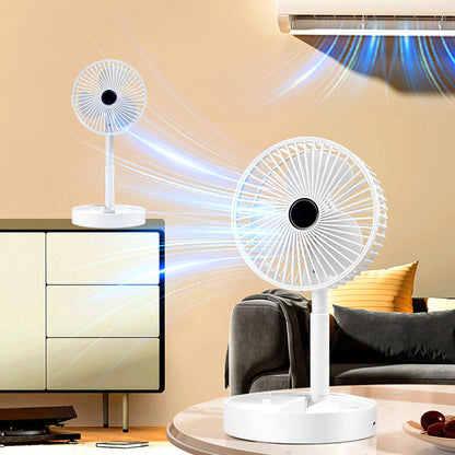 ⏰ 50 % RABATT – 🔋Wiederaufladbarer, zusammenklappbarer USB-Teleskopventilator – leise, um 180° schwenkbar, 4 Geschwindigkeitsstufen, tragbar ✨