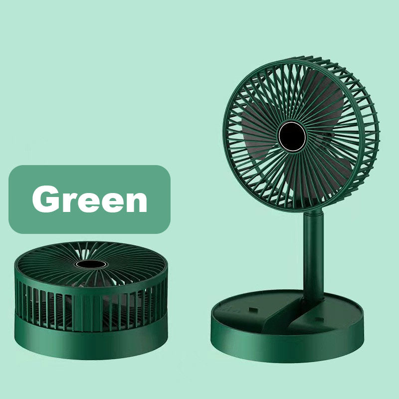 ⏰ 50 % RABATT – 🔋Wiederaufladbarer, zusammenklappbarer USB-Teleskopventilator – leise, um 180° schwenkbar, 4 Geschwindigkeitsstufen, tragbar ✨