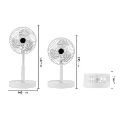⏰ 50 % RABATT – 🔋Wiederaufladbarer, zusammenklappbarer USB-Teleskopventilator – leise, um 180° schwenkbar, 4 Geschwindigkeitsstufen, tragbar ✨