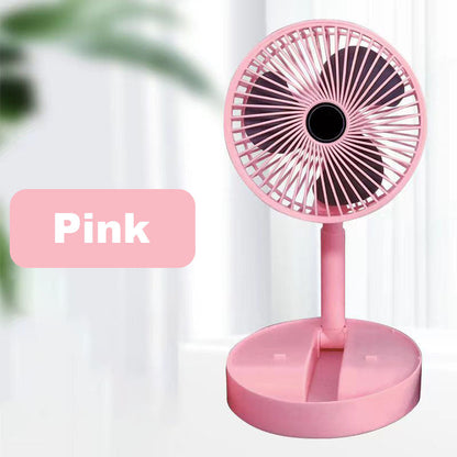 ⏰ 50 % RABATT – 🔋Wiederaufladbarer, zusammenklappbarer USB-Teleskopventilator – leise, um 180° schwenkbar, 4 Geschwindigkeitsstufen, tragbar ✨
