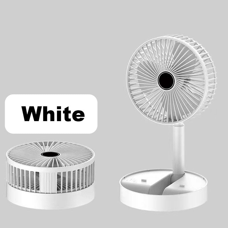 ⏰ 50 % RABATT – 🔋Wiederaufladbarer, zusammenklappbarer USB-Teleskopventilator – leise, um 180° schwenkbar, 4 Geschwindigkeitsstufen, tragbar ✨