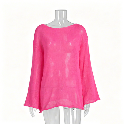⏰50 % RABATT – Nur für kurze Zeit ✨Damen Open-Knit Pullover 🌿 Atmungsaktiv & Perfekt für Strand und Sommer