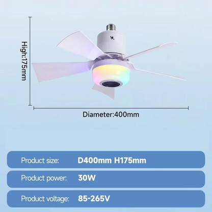 Smart-Home-Deckenventilator: Licht, RGB & Bluetooth-Speaker in einem! 💡🎶🌀