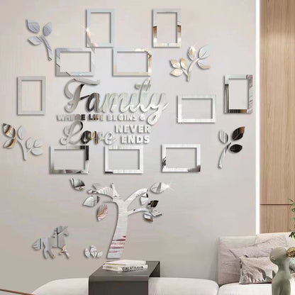 👨‍👩‍👧‍👦🏡✨3D Stammbaum Fotorahmen Wandaufkleber | Selbstklebender Familienbaum Wanddeko